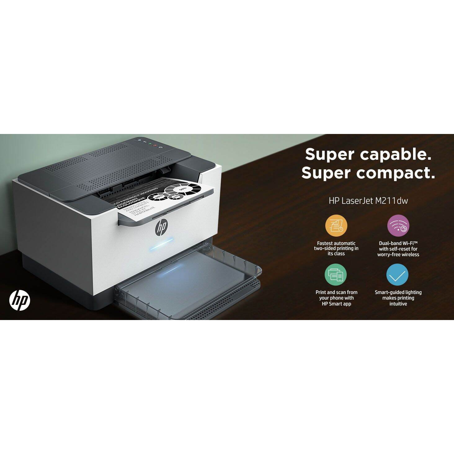 پرینتر اچپی تک رنگ تک کاره با چاپ لیزری مدل LaserJet M211dw، سایز چاپ A4، قابلیت اتصال به شبکه و چاپ از راه دور از طریق Wi-Fi و اتصال USB، قابلیت چاپ دو روی خودکار، مجهز به تکنولوژی روشن و خاموش شدن خودکار و قابلیت اتصال وایرلس قدرتمند دو باندی پرینتر اچپی تک رنگ تک کاره با چاپ لیزری مدل LaserJet M211dw، سایز چاپ A4، قابلیت اتصال به شبکه و چاپ از راه دور از طریق Wi-Fi و اتصال USB، قابلیت چاپ دو روی خودکار، مجهز به تکنولوژی روشن و خاموش شدن خودکار و قابلیت اتصال وایرلس قدرتمند دو باندی